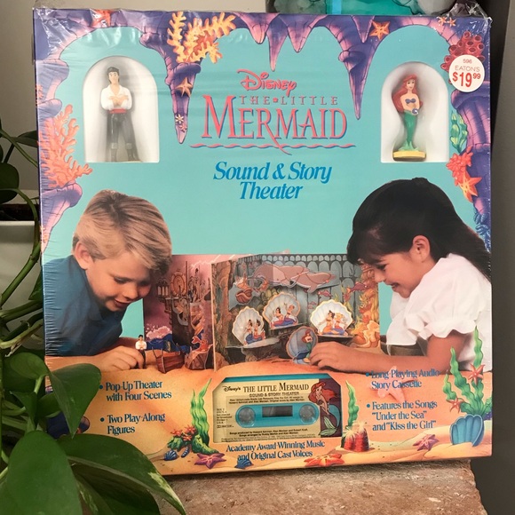 Disney Other - 90s Disney Little Mermaid Sound & Story Theatre toys and cassette